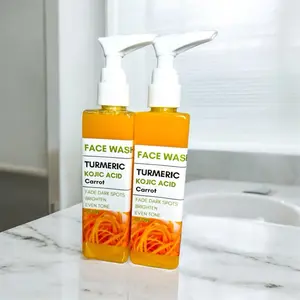 Kojic Acid Turmeric Carrot Face Wash - Facial Skincare Treatment for Brightening and Hydrating Skin