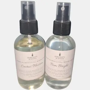 Odor Eliminating Scented Room Spray. 4oz Net Weight. Glass Bottle.