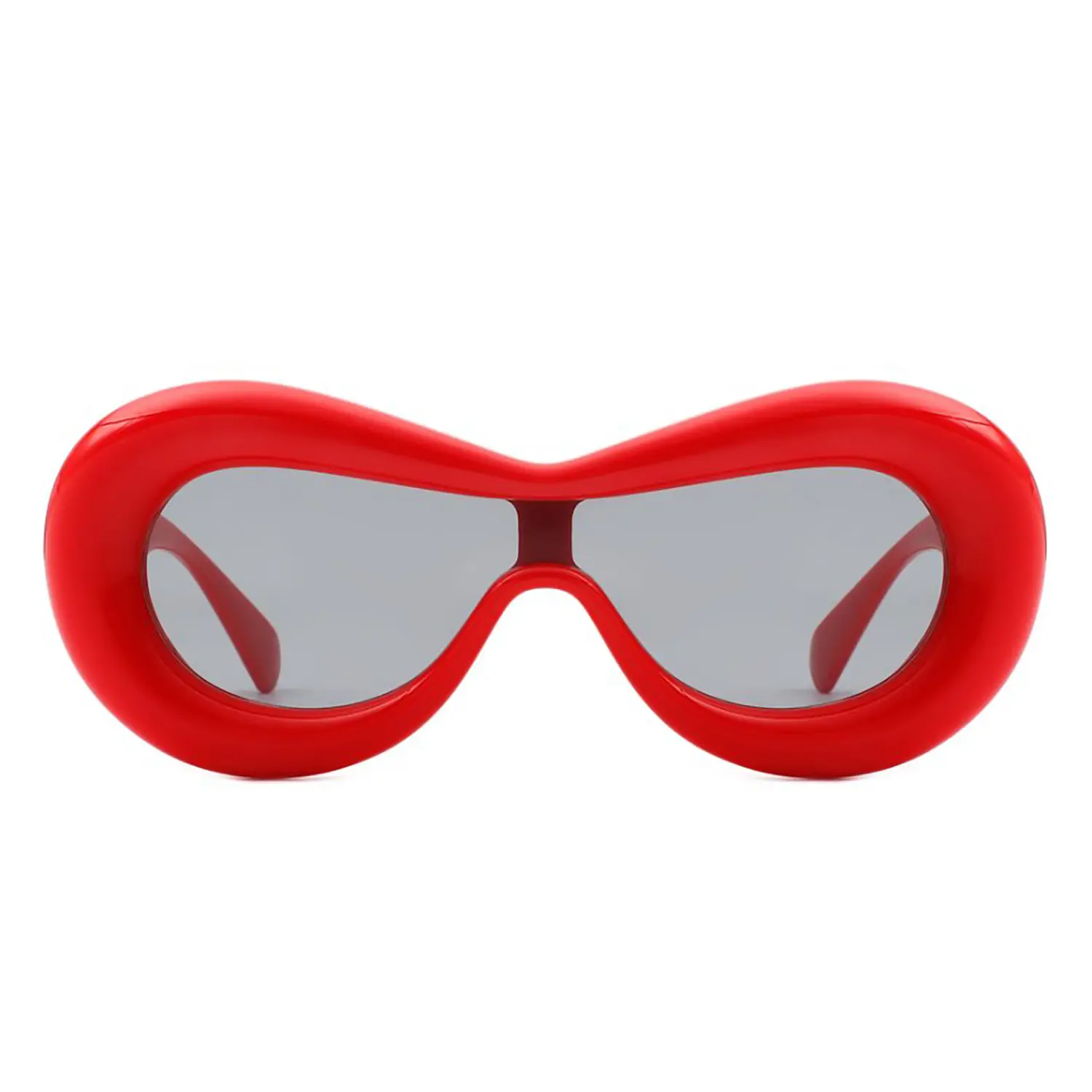 Funny Cute Inflated Sunglasses Trendy One Piece Oval Chunky Glasses Fashion Aesthetic Shades S2120-C2