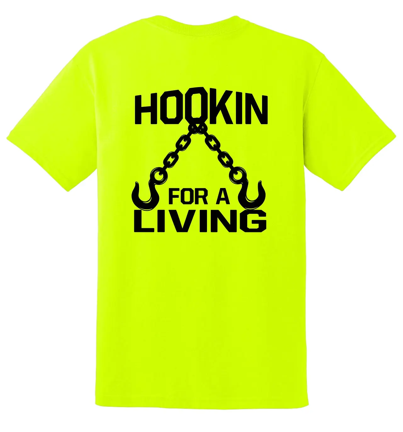 Mens Short-Sleeve T-Shirt - Hookin For a Living Funny Blue Collar Top, Casual Menswear Work Shirt