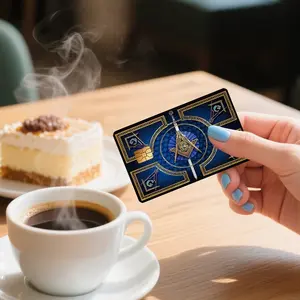 Masonic Design Bank Card Credit Card Debit Card Transportation Card Room Key Card Skin Sticker, Key Card Holder, Decorative Film, Fashion Cover, Flexible Protective Case, Bank Card Case, Masonic Members, Safety-Conscious Shoppers