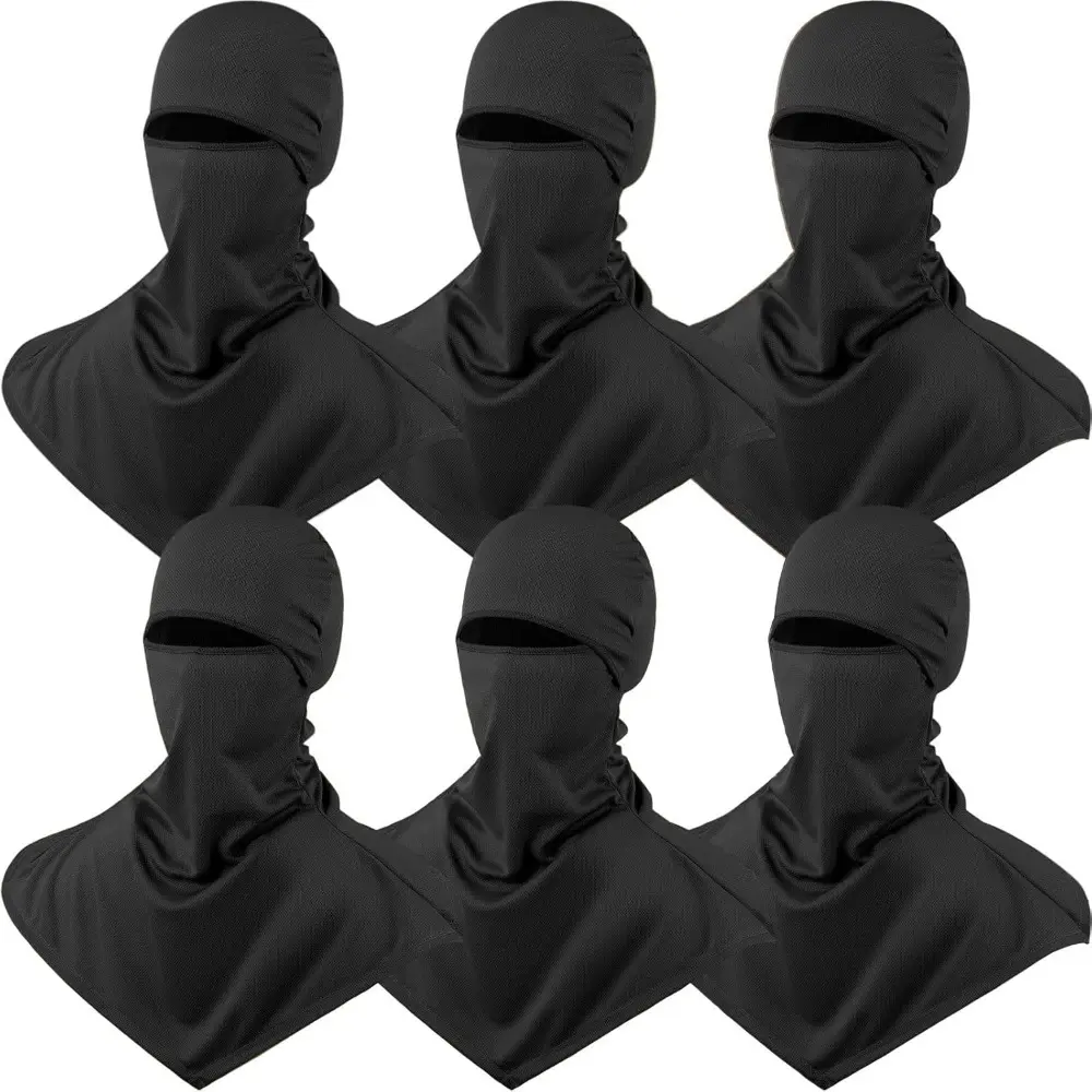 6 Pieces Balaclava Face Mask Cover Breathable Long Neck Covers for Men Women Outdoor Sports UV Sun Protection Protective Gear