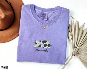 Embroidered Farm Animal Comfort Colors Shirt Cow Shirt Comfort Colors Shirt Comfort Colors T Shirt Embroidered T shirt Funny Shirt Gift
