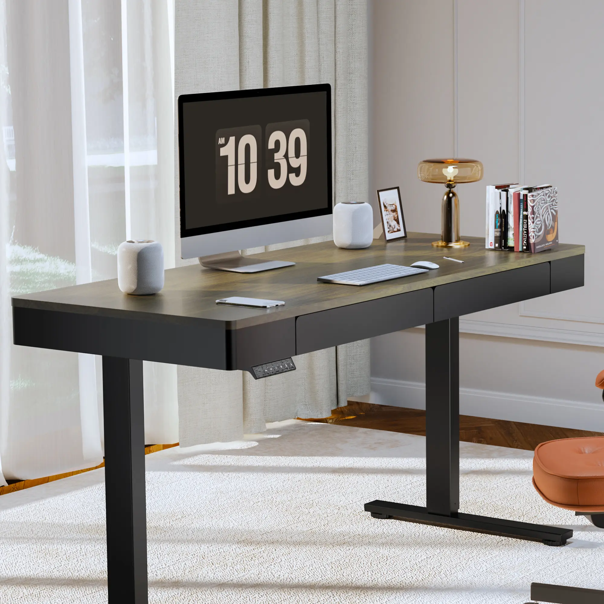 FLEXISPOT Ergonomic Sit-Stand Computer Working Desk - 110 lbs Lift Support, 28.9"-46.5" Adjustment, Durable Whole-Piece Wooden Top, Smooth Sliding Drawers, Steel Base, Hybrid Automatic Vertical Lift for Home, Office | TikTokShop Black Friday