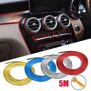General Motors Mold Decoration Flexible Strip 5m / Universal Car Interior Mold Car Cover Decoration Car Accessories Car Decorations Dashboard Door Car Design