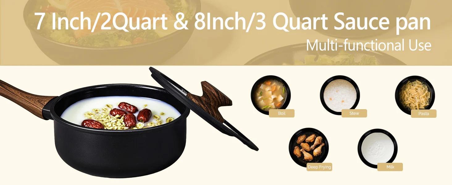 [FLASH SALE] ROVSUN 17 Pcs Nonstick Pots and Pans Set Black