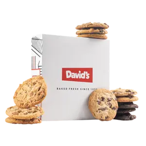 DAVID'S COOKIES 1lb Assorted Chocolate & Peanut Cookies Snack Dessert Box, Sweet Treats, Easy Storage, Ambient Temp Compatible