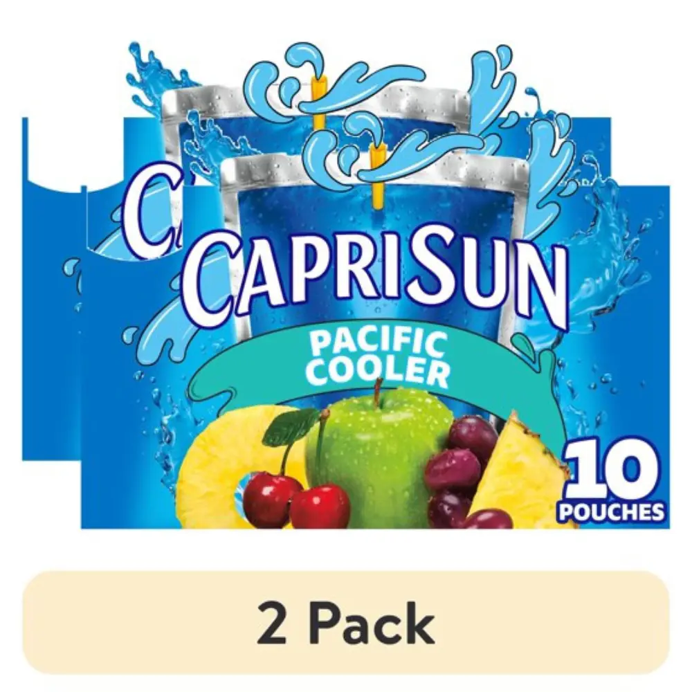 Capri Sun Pacific Cooler Mixed Fruit Flavored Juice Drink Blend, 10 ct Box, 6 fl oz Pouches (Pack of 2)