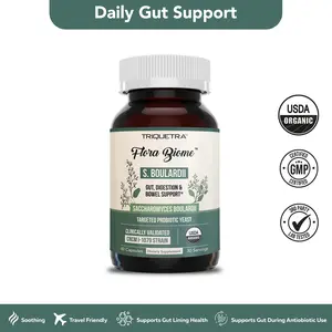 Organic Saccharomyces Boulardii | 10 Billion CFU – Clinically Validated CNCM I-1079 – Supports Gut & Digestive Health – 60 Count Healthcare Natural