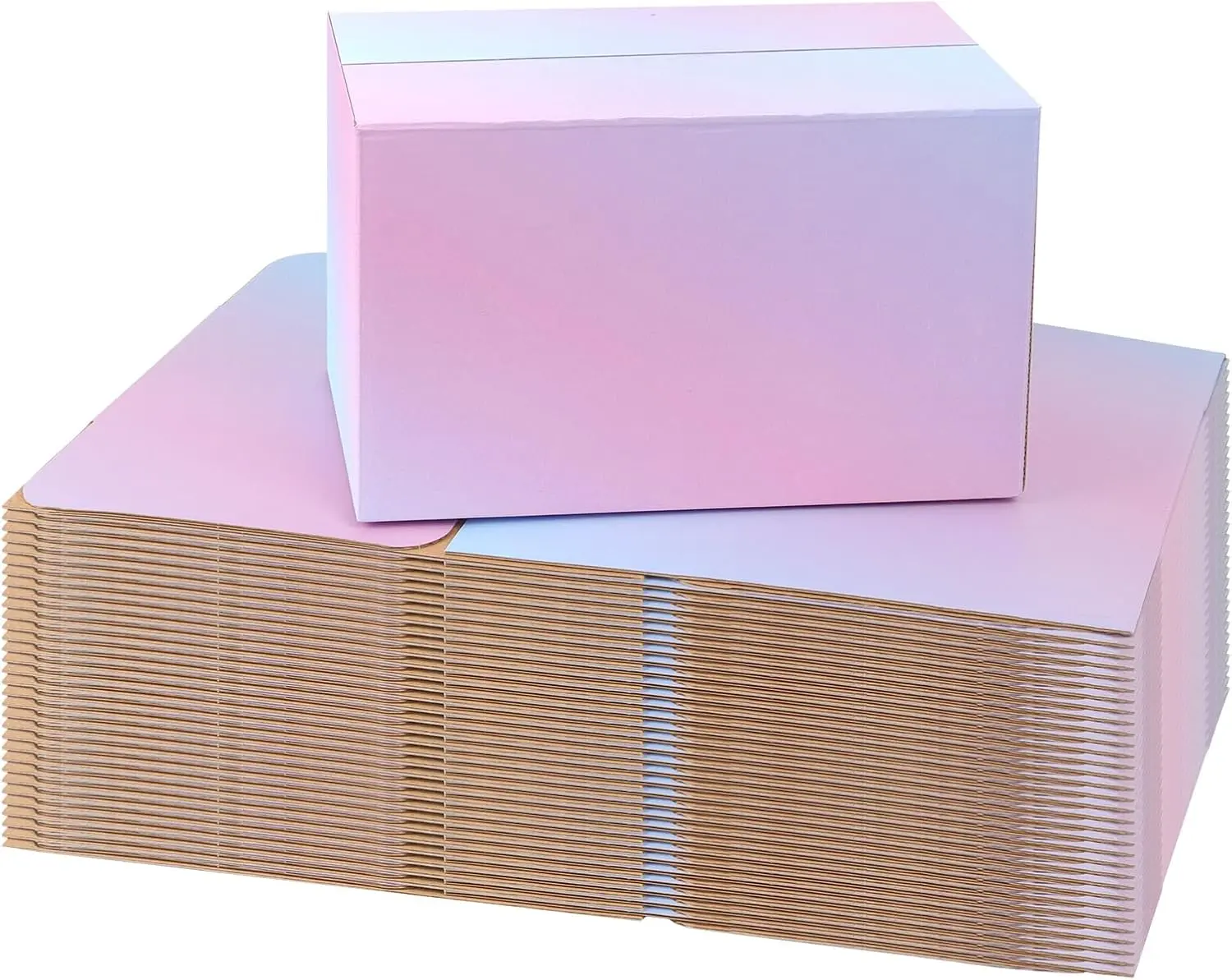 30-Pack 10x7x6 Durable Colorful Corrugated Cardboard Boxes, Easy-to-Assemble Shipping Boxes for Small Business Product Delivery & Retail Packaging, Cardboard Box