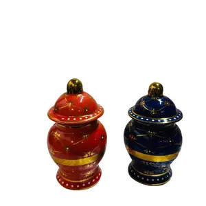 Ceramic Twin Pot - 5 Colors for Santeria Religion - Unique Design for Meditation and Spiritual Practices