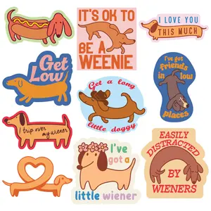 Dachshund Sticker Extra Large Stickers for Adults Funny Adhesives with Memes Funny Stickers with Colorful Graphic Decals Funny Dog  Multi