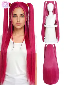 Rumi Cosplay Set with Mira Wig and Costume, Long Straight Hair, Pigtails, Perfect for Women & Girls, All Seasons Wear