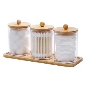 Transparent Round Acrylic Storage Box with Tray, Multi-Functional Dustproof Organizer, Ideal for Cosmetics and Bathroom Essentials, Perfect Gift Choice