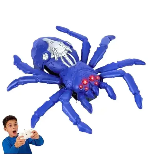 Remote Control Wall Climbing Spider Toy with Glowing LED Eyes - USB Rechargeable RC Prank Toy for Kids ultimate indoor adventure toy