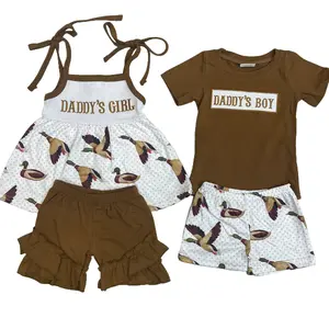 Daddy's Boy Outfit Fathers Day Clothing Summer Shorts Set