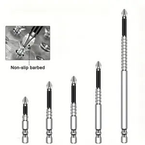 K5 Anti-Slip Impact Screwdriver Bit Set, High Magnetic Electric Drill Bits Kit, Hardness, Shockproof, Compatible with Electric and Manual Drills, Power Tools, Tool Accessories