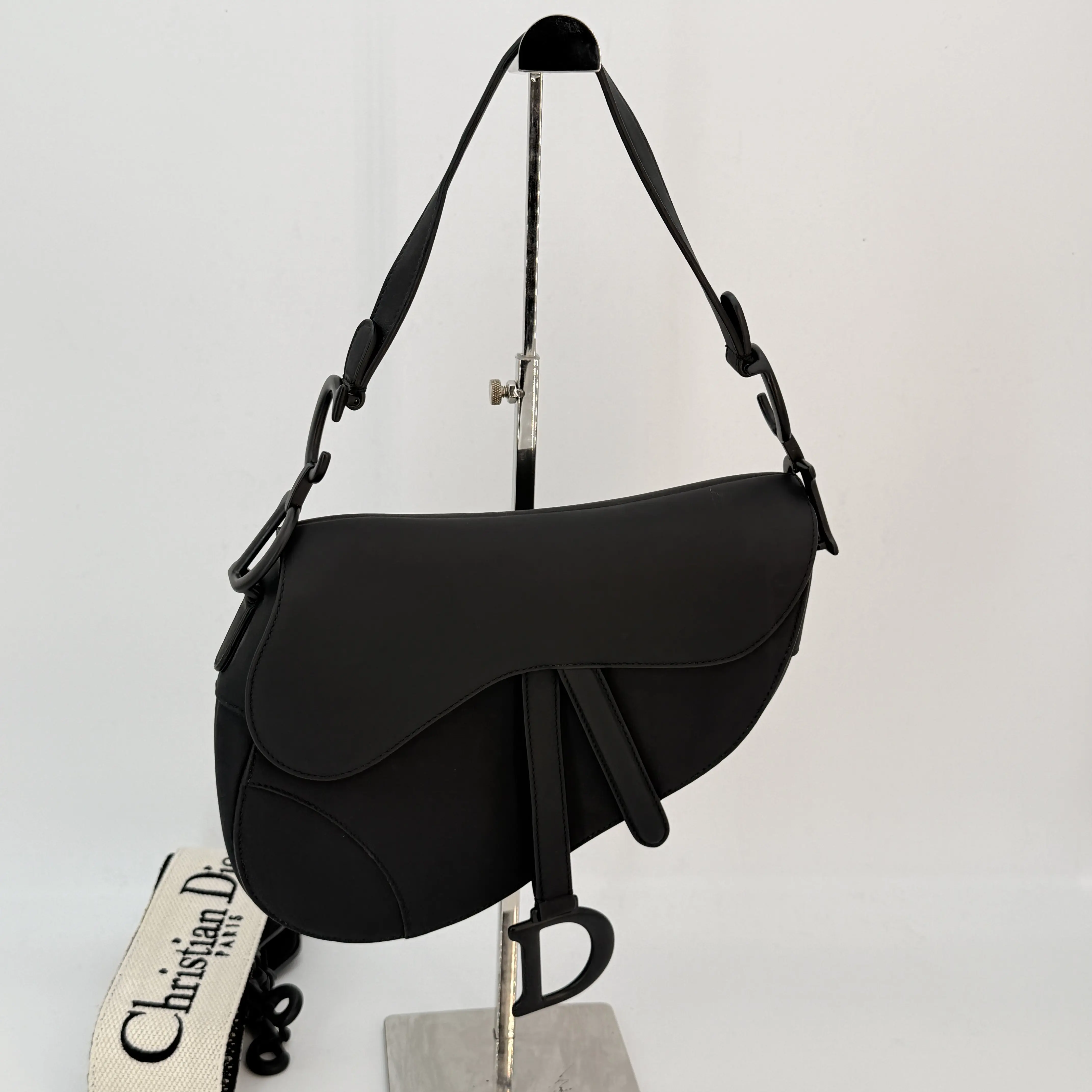 Pre-owned Dior calfskin Shoulder Bags CHRISTIAN 2021 Ultramatte Saddle Bag