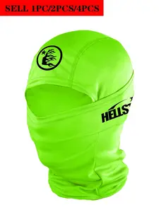 4pcs/2pcs/1pc Unisex Hip Hop Printing Balaclava Mask Neck Gaiter Headwear Breathable Ski Mask for Men Women Outdoor Sports Hiking Fishing Commuting Suitable for Daily Wear