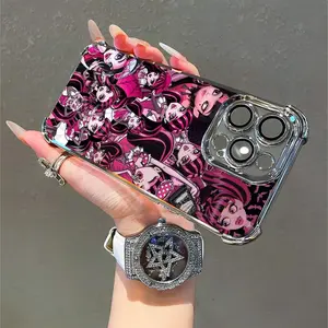 Monste3- High Draculaura Gothic Cartoon Phone Case Compatible for iPhone 17Promax 16 15 14 13 12 11 and for Samsung S21-S25 Perfect Gift for Fans for Fashion Girl Women