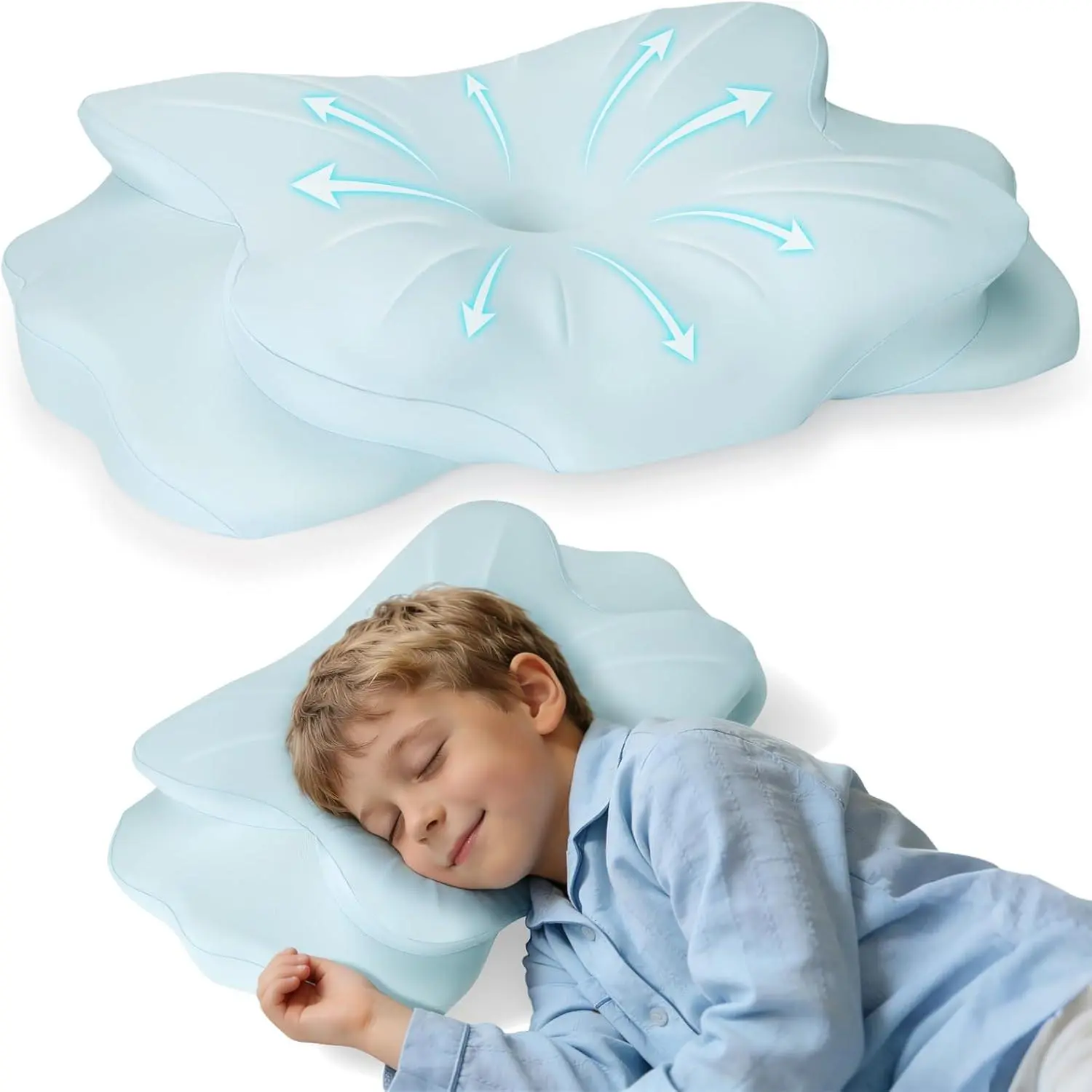 2026 New Toddler Pillow, Kids Cervical Pillow for Neck and Shoulder, Cooling Orthopedic Pillow,Ergonomic Neck Pillow for Side,Back and Stomach Sleepers,Aged 3-10 Years Old