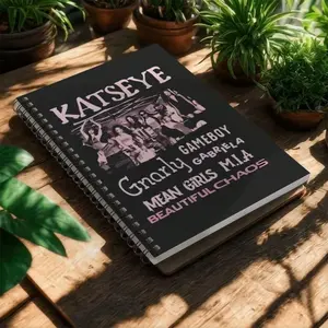 Katseye A5 Sketch Notebook, Spiral Coil Journal, Diary Pad, Writing Book, Ideal for Notes and Drawings, Compact Size, Portable Notebook