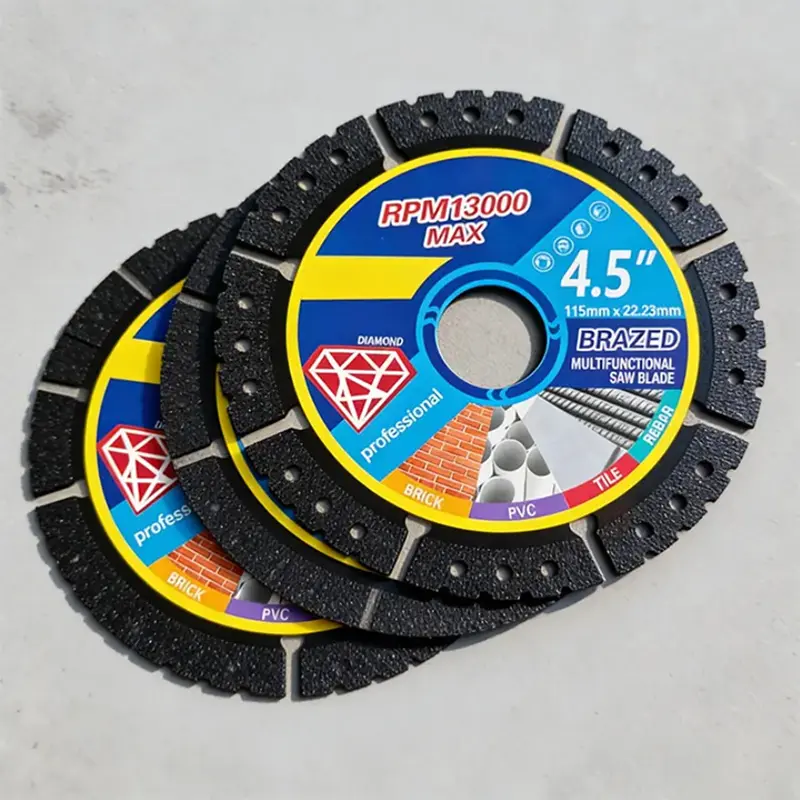 Cutting Disc disc wheel tools Diamond Blades 1-Pack/3-Pack Discos de corte 4.5" Diamond Multi-Purpose Saw Blades - Heavy Duty Angle Grinder Discs for Cutting Marble/Quartz/Stone/Tile/Metal/Plasti, Tool Accessories, Blade Replacement