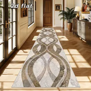 Luxurious Modern Marble Pattern Runner Rug, Durable Hallway Mat, Precision Sealed Bedroom Footstool Decorative Pad, Suitable for Kitchen Bathroom, Geometric Pattern Rug, Home Decor Rug