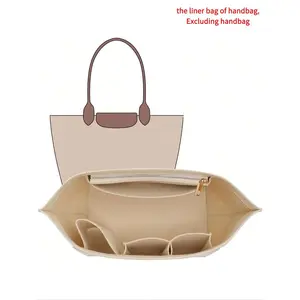 26 styles of new autumn/winter felt bag organizers, featuring multiple pockets, suitable for handbags, storage bags, and women's bag accessories.Compatible with Longchamp Le Pliage handbags, this tote bag organizer insert has 8 compartments, making it a