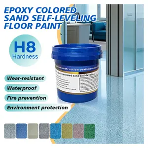 Easy decoration. Self-leveling Epoxy Colored Sand Floor coating. Moisture-proof and mold-proof