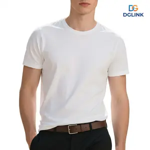 DGlink High-Quality White T-Shirt Quick-Drying Breathable Sweat-Absorbing Short-Sleeved Sports Training Wear for Fitness & Home Wear