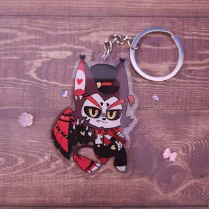 Acrylic Keychain Husk Hazbin Hotel Double sided 2.5 in double boarded steel keyring topper