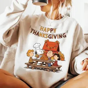 Snoop Thanksgiving Pullover: Peanuts Fall Cartoon Sweatshirt
