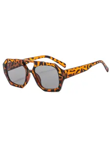 Unisex Vintage Leopard Pattern Glasses, Trendy Casual Glasses for Everyday Use, Fashion Stylish Glasses for Outdoor Activities