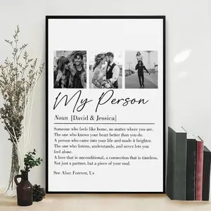 Custom “My Person” Poster, Personalized Couple Photo Poster, Romantic Photo Collage Wall Art, Valentine Gift for Him or Her, Anniversary Love Gift, Custom Photo Print for Couples