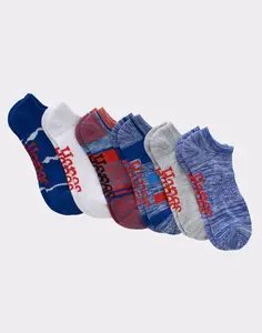 Hanes Originals Men's No Show Socks Moisture Wicking 6-pairs Underwear Multi Pack Comfortable Fit Soft Stretch Fabric Breathable Hmog88