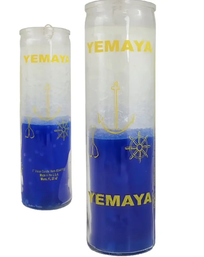 ORISHA YEMAYA CANDLE 36 Hours Decor Glass Light Heaven Mother Freshener concrete candles