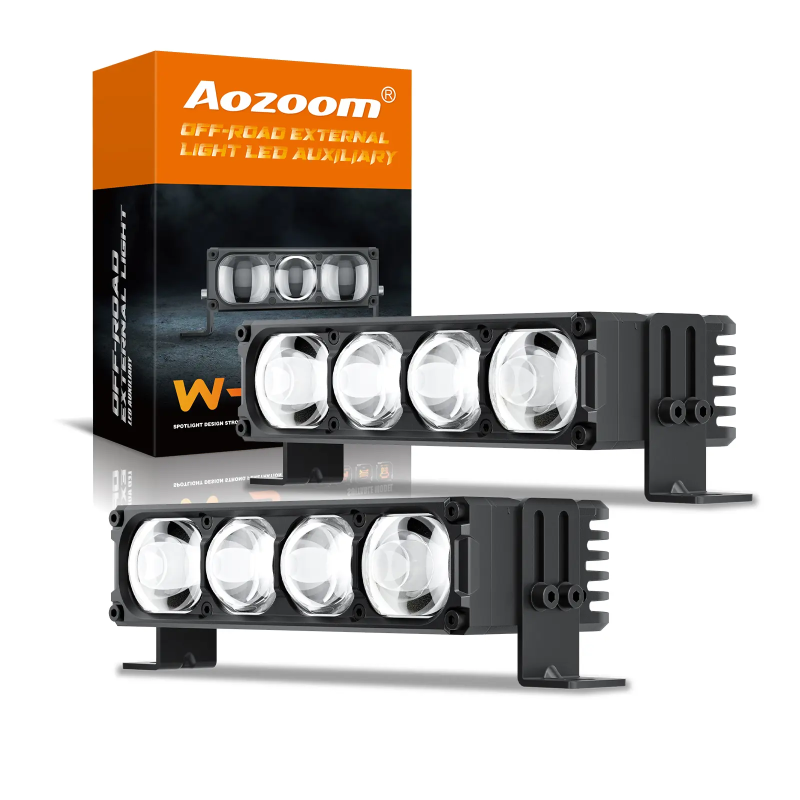Aozoom W7 Auxiliary Off-Road LED Driving Light, 6000K Cool White, High/Low Beam, 10800LM/19440LM, 120W/216W, IP67 Waterproof Auxiliary Light for Motorcycle, ATV, UTV, SUV, Truck, Pickup, 4x4