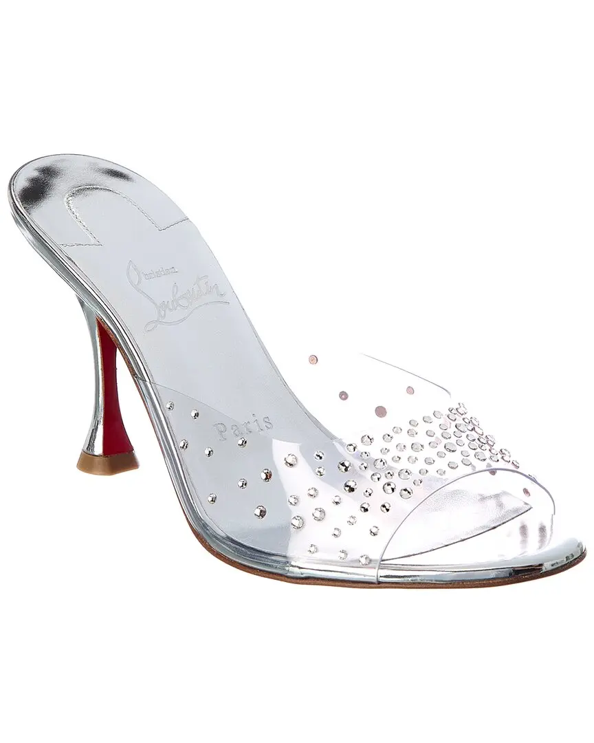 Christian Louboutin Degramule Strass 85 Leather & PVC Sandal