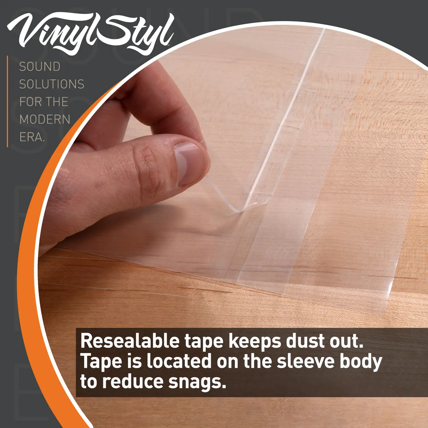 Vinyl Styl® VS-P-013 12 in Plastic Outer Record Sleeves - Resealable, 500pcs Bulk, Audiophile Protection, Ships in Own Container [BAGS / SLEEVES]