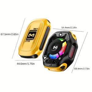 MEMO CX12  New mobile phone radiator, Magnetic Phone Cooler with Rechargeable Battery,Phone Cooling Fan with RGB LED Semiconductor Cooling, Phone Radiator with Temperature Display for Mobile Gaming,Tiktok Live Streaming