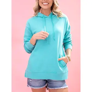 Lived In 2-Pocket Garment Washed Tunic Hoodie by DD Design | S-3XL