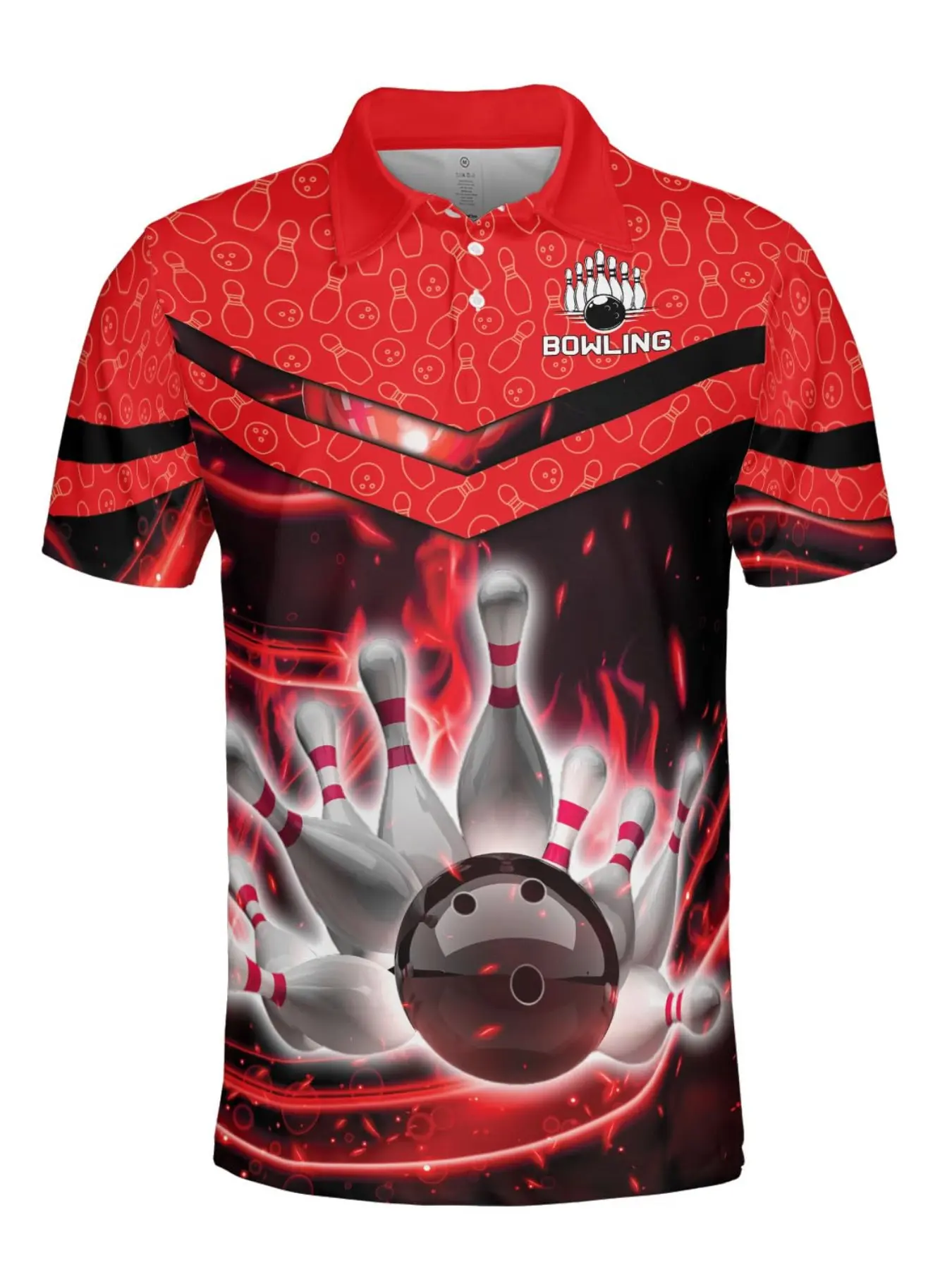 Bowling Polo Shirt 3D Unisex, Bowling Sports Top, Team Short Sleeve Polo Gift, Golf Sport Short Sleeve, Casual Loose Fit, Multiple Colors Available, Casual Sports Tops, Casual Sporty Top, Casual Athletic Wear