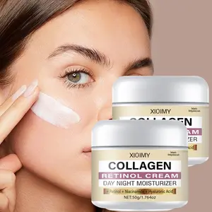 Retinol Collagen Face Cream Anti Wrinkle Moisturizer, Niacinamide & Hyaluronic Acid, Strong Moisture, Elastic Skin, All Skin Types, Facial Care, 2pcs