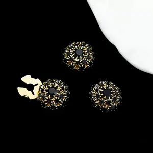 Personalized Design Rhinestone High-End Metal Decorative Button Clothing Sleeve Collar Leather Packaging Decoration Button