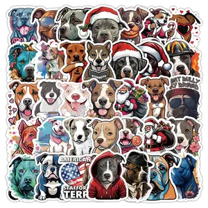 50 Pcs Personalized Dog Stickers PVC Waterproof Car Cup Luggage Phone Laptop Decals, Durable Vinyl Animal Decorations, Custom Car Sticker