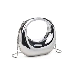 Silver Chrome Evening Bag