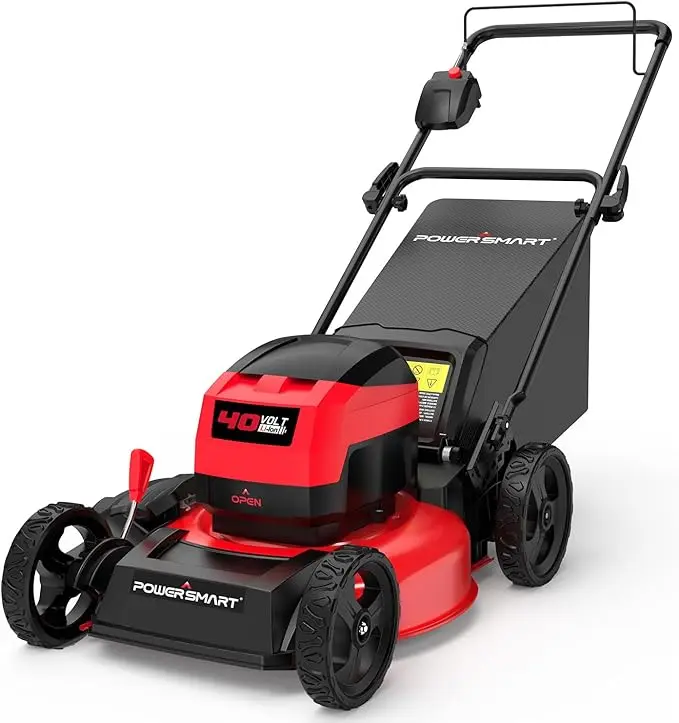 PowerSmart 40V 17" Cordless Lawn Mower, 3-in-1 Brushless Push Lawn Mower with 4.0 Ah Battery and Charger(MB2417A)