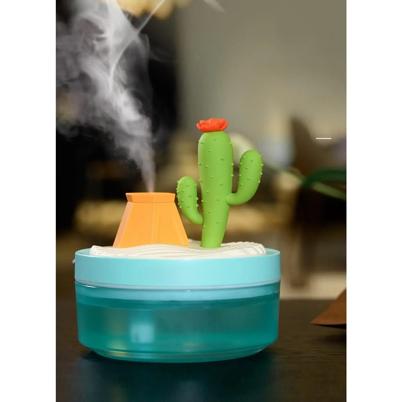 Mini Portable Cactus Humidifier Aroma Diffuser - Cute Plant Design, Compatible with Automatic, Calm, Diffuser, Electronic, Mood Fragrant Room Sprays, Ideal for Bedroom, Perfect for Home Decor Enthusiasts, Automatic Fragrant Room Sprays, Calm Fragrant Room