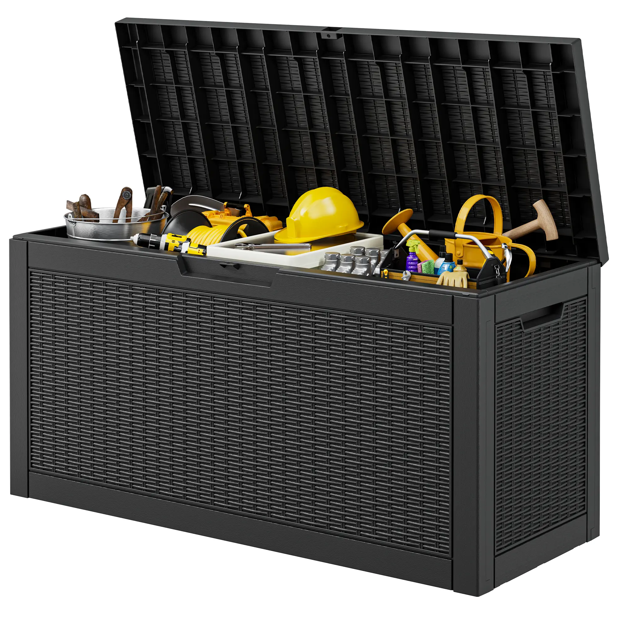 60 Gallon Outdoor Storage Box Waterproof Patio Deck Box for Garden Tools Pool Supplies 60 Gallon Outdoor Storage Box Waterproof Patio Deck Box for Garden Tools Pool Supplies